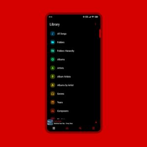 Screenshot Luminous Black - Poweramp Skin Mod APK