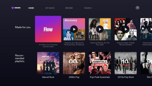Screenshot Deezer Music for Android TV Mod APK
