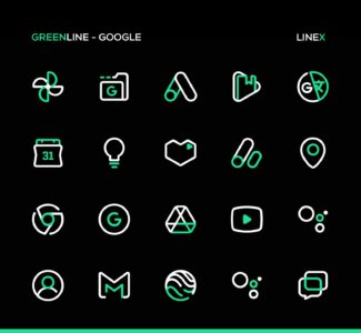Screenshot GreenLine Icon Pack : LineX Mod APK