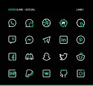 Screenshot GreenLine Icon Pack : LineX Mod APK