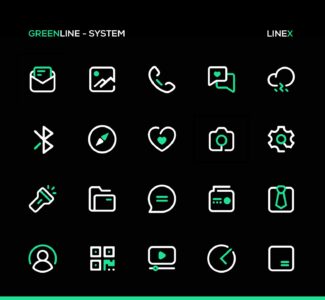 Screenshot GreenLine Icon Pack : LineX Mod APK