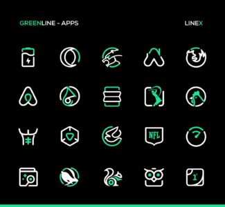 Screenshot GreenLine Icon Pack : LineX Mod APK