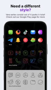 Screenshot Vera Outline White Icon Pack Mod APK