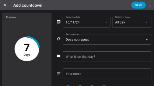 Screenshot Countdown Widget Mod APK