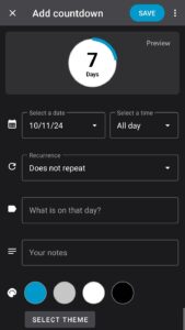 Screenshot Countdown Widget Mod APK