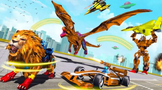 Screenshot Animal Robot car Transform War Mod APK