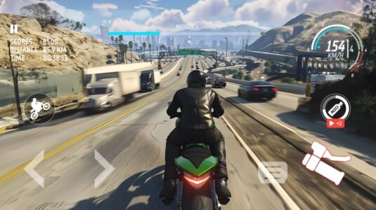 Screenshot Traffic Bike: Driving City 3D Mod APK