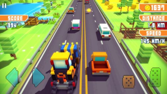 Screenshot Blocky Highway: Traffic Racing Mod APK