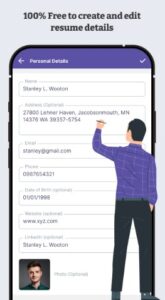 Screenshot Professional Resume Builder Mod APK