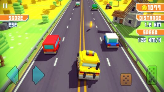 Screenshot Blocky Highway: Traffic Racing Mod APK