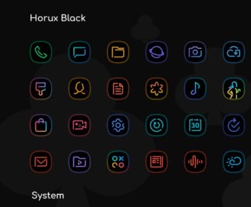 Screenshot Horux Black – Icon Pack Mod APK