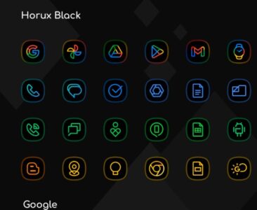 Screenshot Horux Black – Icon Pack Mod APK