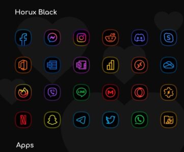 Screenshot Horux Black – Icon Pack Mod APK