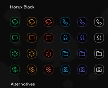 Screenshot Horux Black – Icon Pack Mod APK