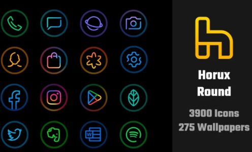Screenshot Horux – Icon Pack (Round) Mod APK
