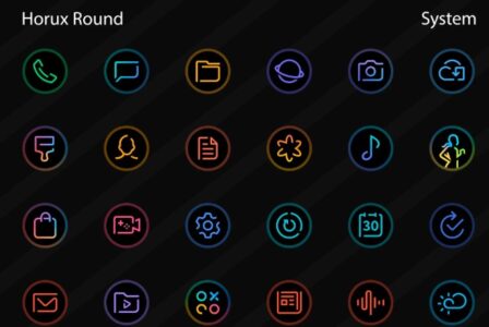 Screenshot Horux – Icon Pack (Round) Mod APK
