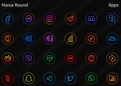 Screenshot Horux – Icon Pack (Round) Mod APK