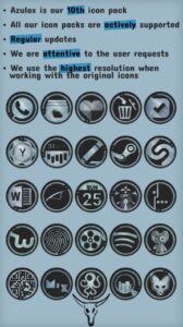 Screenshot Azulox Icon Pack – Dark mode Mod APK