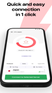Screenshot VPN Japan – get Japanese IP Mod APK