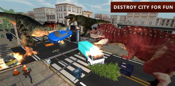 Screenshot Dinosaur Simulator City Attack Mod APK