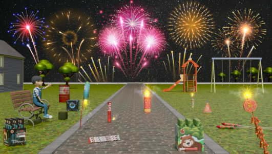 Screenshot Fireworks Simulator Games 2025 Mod APK