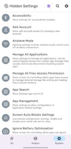 Screenshot MIUI Hidden Settings Activity Mod APK