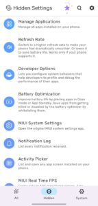 Screenshot MIUI Hidden Settings Activity Mod APK