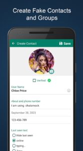 Screenshot Fake Chat WhatsMock Text Prank Mod APK