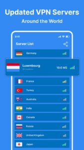 Screenshot Luxembourg VPN: Luxembourg IP Mod APK