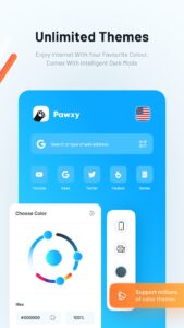 Screenshot Pawxy – Fast VPN & Web Browser Mod APK
