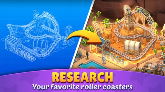 Screenshot Roller Coaster Life Theme Park Mod APK