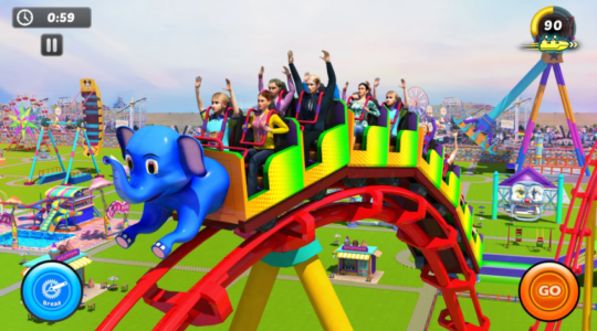 Screenshot Roller Coaster Simulator HD Mod APK