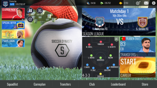 Screenshot Soccer Dynasty: Club Manager Mod APK