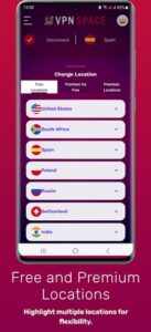 Screenshot VPN Space - Secure VPN Proxy Mod APK
