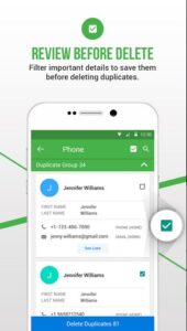 Screenshot Duplicate Contacts Fixer Mod APK