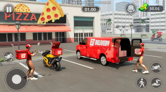Screenshot Urban Food Delivery Game Mod APK