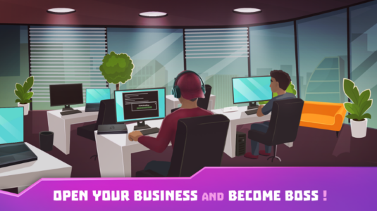 Screenshot Hacker or Dev Tycoon Tap Sim Mod APK