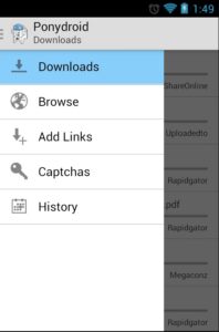 Screenshot Ponydroid Download Manager Mod APK