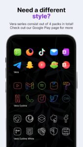 Screenshot Vera Outline Black: Icon Pack Mod APK