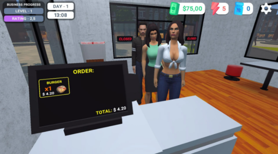 Screenshot My Burger Shop Simulator Mod APK