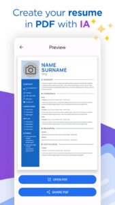 Screenshot AI Resume Builder CV Maker PDF Mod APK