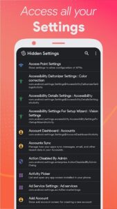 Screenshot Hidden Settings for Android Mod APK