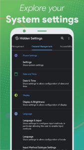 Screenshot Hidden Settings for Android Mod APK