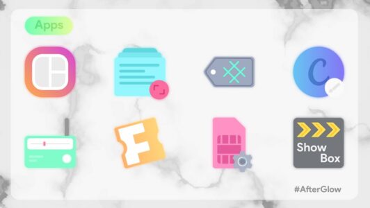 Screenshot Afterglow Icons Pro Mod APK