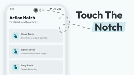 Screenshot Action Notch: Touch The Notch Mod APK