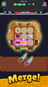 Screenshot Bagbound Hero - Merge RPG Mod APK