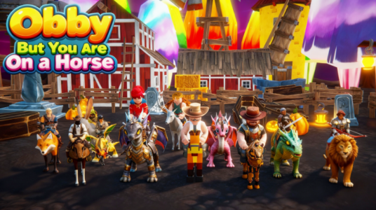 Screenshot Obby But You Are On a Horse Mod APK