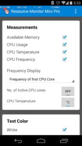 Screenshot Resource Monitor Mini Pro Mod APK