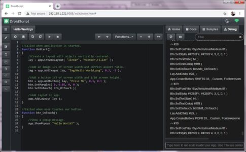 Screenshot DroidScript – JavaScript IDE Mod APK