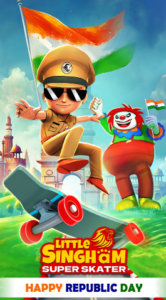 Screenshot Little Singham Super Skater Mod APK